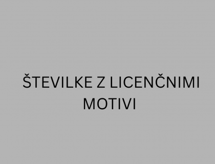 ŠTEVILKE Z LICENČNIMI MOTIVI