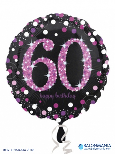 Balon na helij Pink Celebration 60 