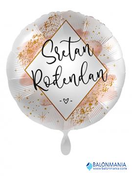 Helijski balon Sretan rođendan Smooth Watercolor