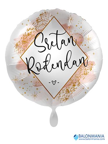 Helijski balon Sretan rođendan Smooth Watercolor