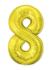GOLD slim baloni brojevi