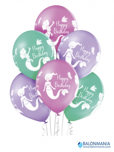 Mala sirena baloni lateks 6 kom.