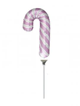 FOLIJA BALON CANDY CANE PINK-WHITE MINI