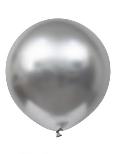 Glossy srebrni XL jumbo lateks balon - 90cm - 36" - 360l