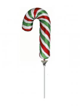 FOLIJA BALON CANDY CANE GREEN-RED MINI