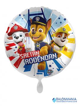 Helijski balon Sretan rođendan heroji Paw Patrol