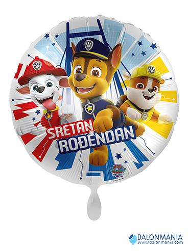 Helijski balon Sretan rođendan heroji Paw Patrol