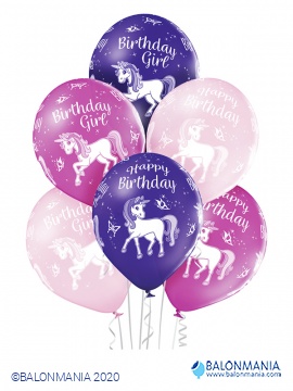 Baloni za rođendan Birthday Unicorn 6 kom