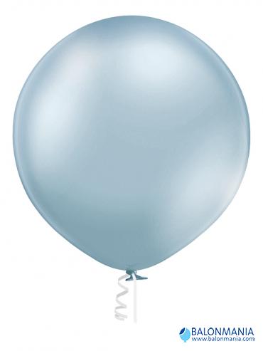 Glossy Light Blue balon lateks jumbo 60 cm
