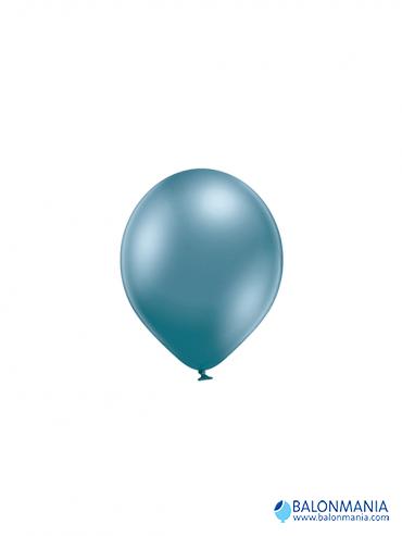 BALON LATEX GLOSSY BLUE - 12CM - 5" - 1l