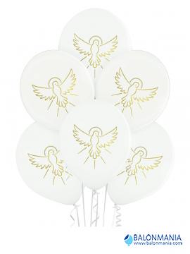 Pastel bijeli baloni za svetu pričest i krizmu 30cm (6 kom)