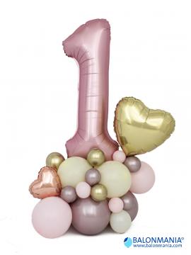 1. ROĐENDAN SRCE balonska dekoracija premium 