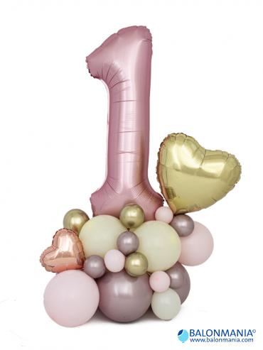 1. ROĐENDAN SRCE balonska dekoracija premium 