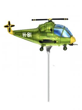FOLIJA BALON HELIKOPTER ZELENI MINI
