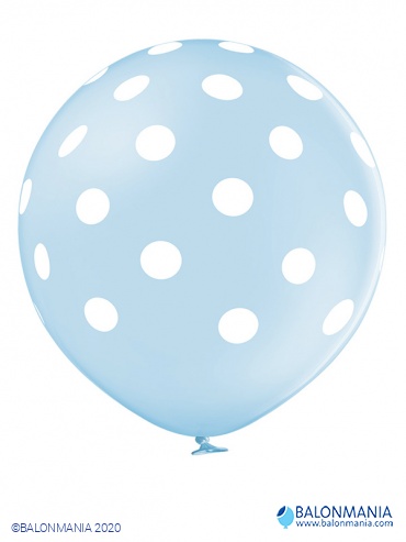Točkice plavi Jumbo balon lateks 60 cm