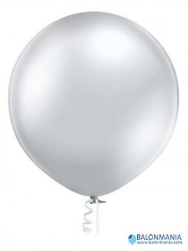 GLOSSY BALON SREBRNI - 43CM - 17" - 36l