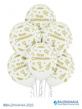 Baloni Prva pričest 30 cm (6 kom)