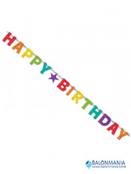 Natpis Happy Birthday Rainbow 230 cm