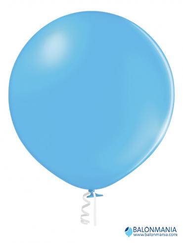 Cijan plavi pastelni jumbo balon 60cm