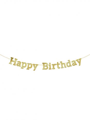 Rođendanski natpis "Happy Birthday" Glossy Matt Black