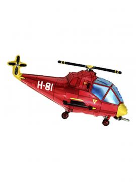 FOLIJA BALON HELICOPTER RED