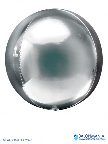 Orbz Silver Foil Balloon G20 packed 38 x 40 cm