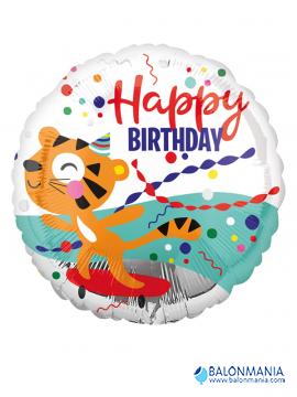 Tigar sretan rođendan balon folijski