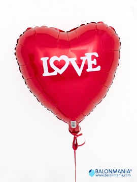 Balon s natpisom LOVE folijski balon srce standard