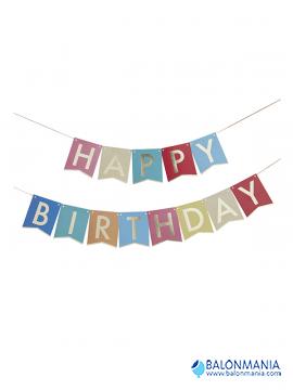 Natpis HAPPY BIRTHDAY šarene zastavice