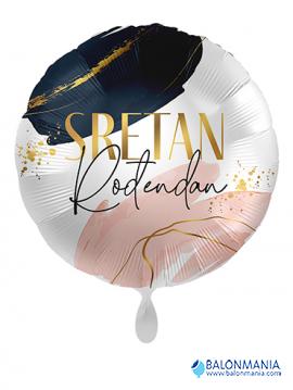 Helijski balon Sretan rođendan Modern Birthday Vibes