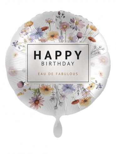Folijski balon "Happy Birthday" Colorful Flowers