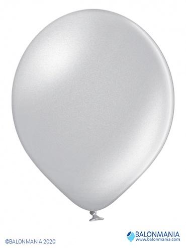 METAL BALON SILVER - 43CM - 17" - 36l