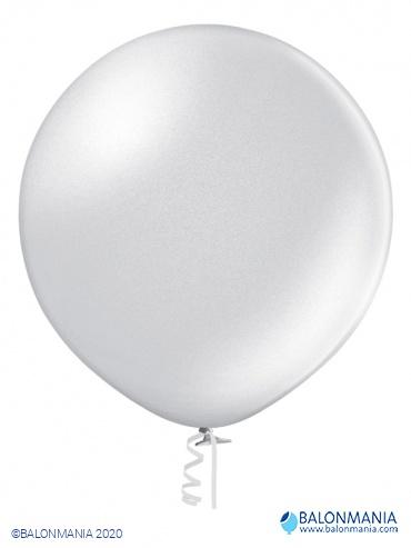 METAL BALON SILVER - 43CM - 17" - 36l