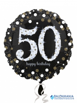 Jumbo "Sparkling Birthday 50" folijski balon