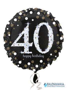 Jumbo "Sparkling Birthday 40" folijski balon