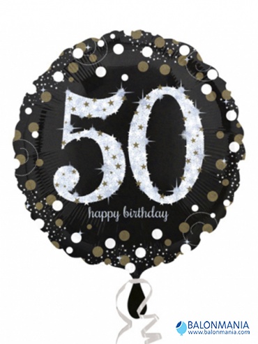 Jumbo "Sparkling Birthday 50" folijski balon