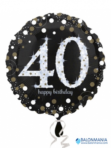 Jumbo "Sparkling Birthday 40" folijski balon