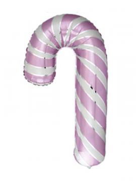 FOLIJA BALON CANDY CANE PINK-WHITE