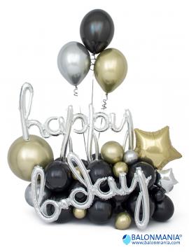 Balon dekoracija Happy Birthday premium